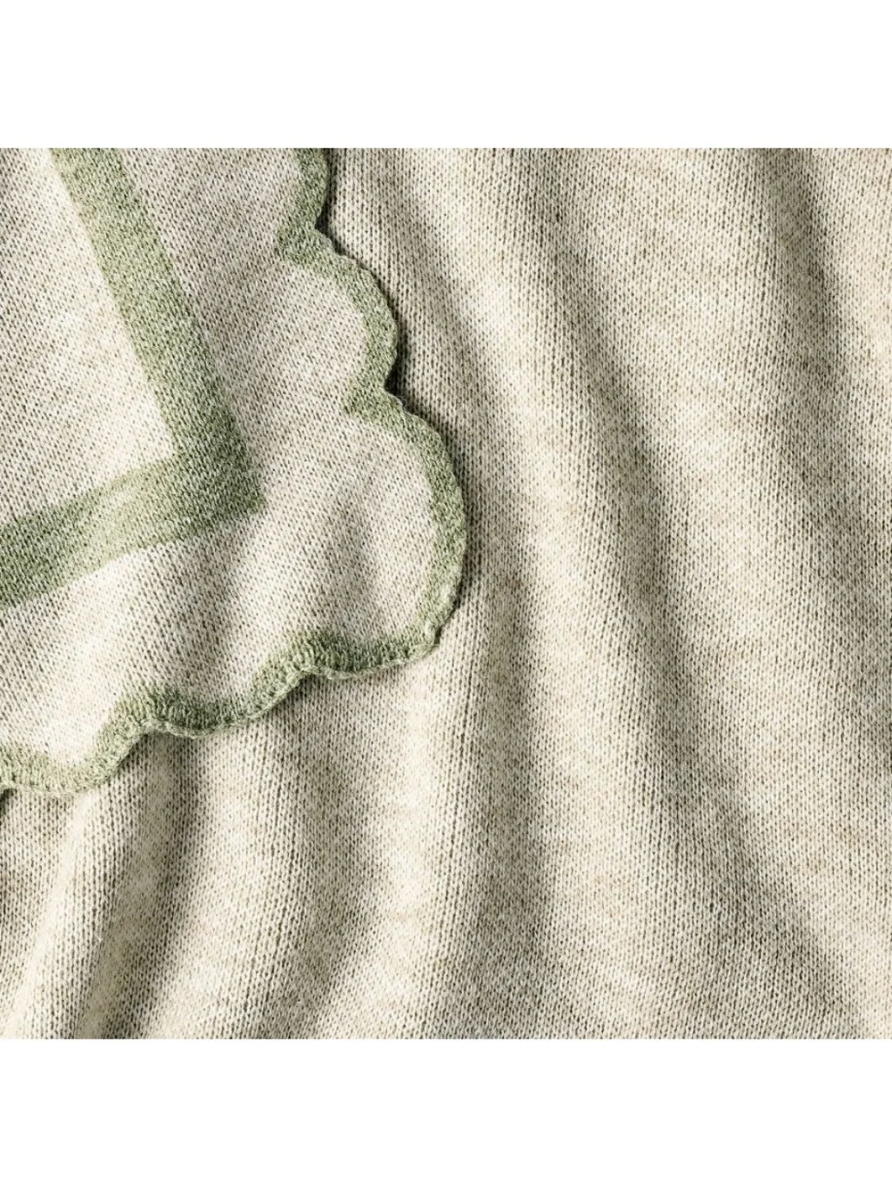 Scalloped Edge Throw Green - Threshold designed with Studio McGee